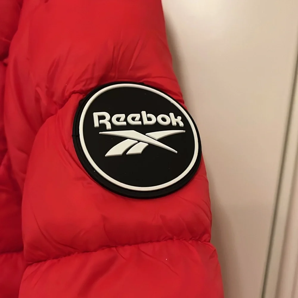 Reebok Womens Quilted Glacier Shield Red Jacket With Hood/NWT/M - Picture 13 of 14